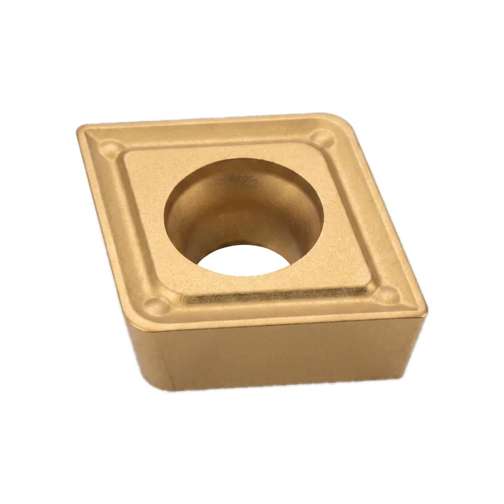 Inserto rómbico 80° de carburo recubierto CVD (inoxidable) IC 6.35 mm